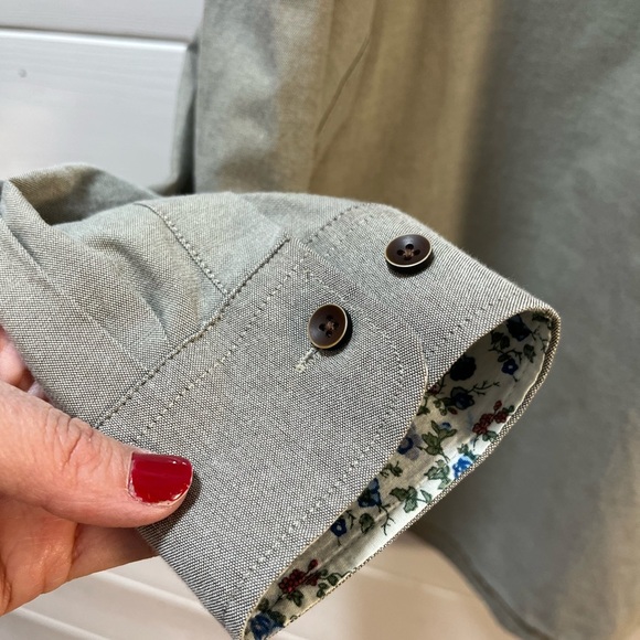 RUE SAINT-PATRICK Grey Beige Button-Up Shirt XL - Picture 5 of 8